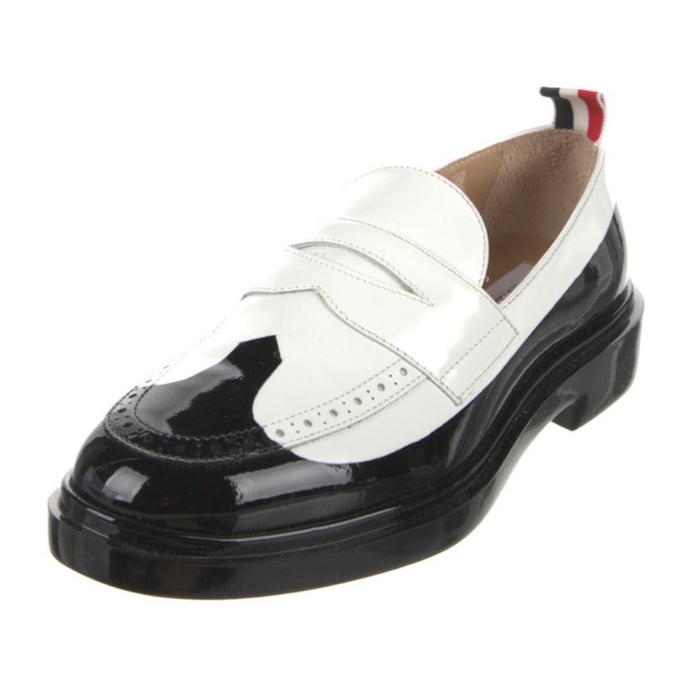 Thom Browne patent leather penny loafers